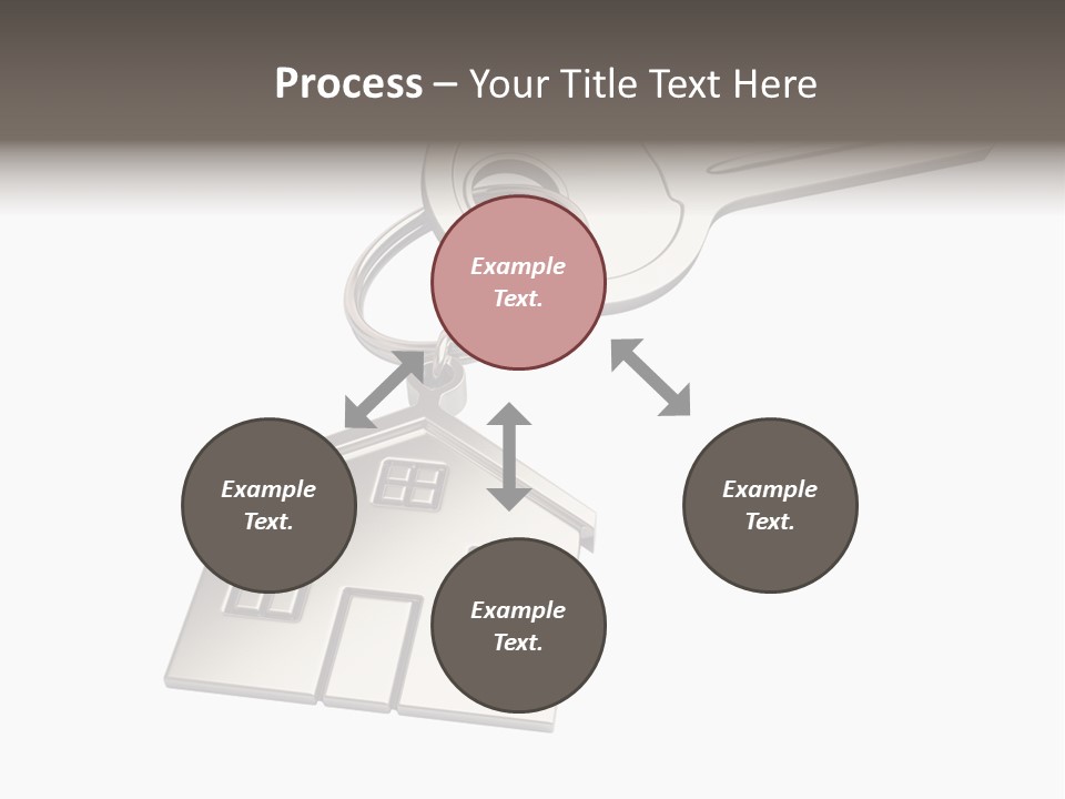 A House Key With A House Keychain Attached To It PowerPoint Template