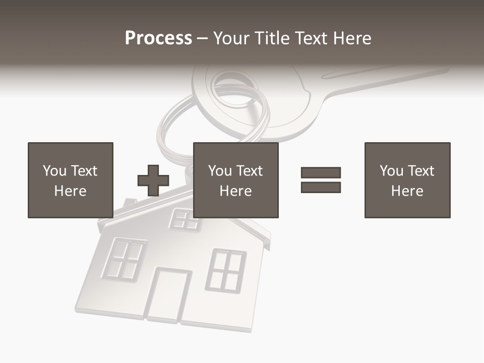 A House Key With A House Keychain Attached To It PowerPoint Template