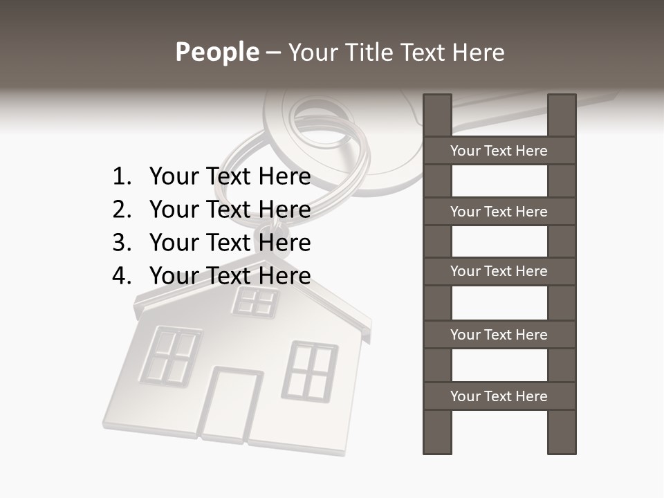 A House Key With A House Keychain Attached To It PowerPoint Template