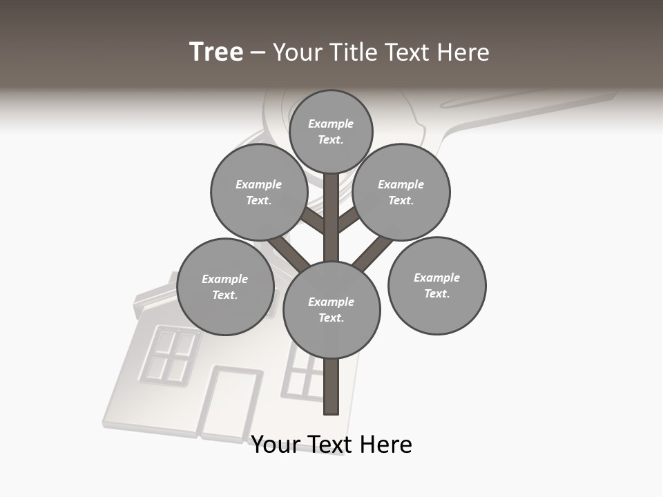 A House Key With A House Keychain Attached To It PowerPoint Template