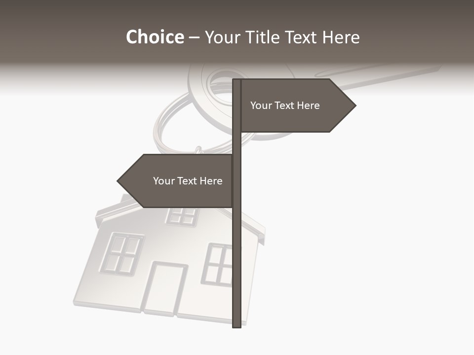 A House Key With A House Keychain Attached To It PowerPoint Template