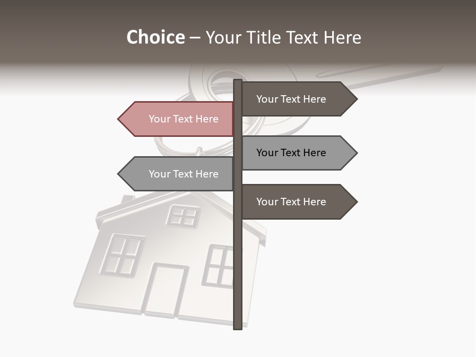 A House Key With A House Keychain Attached To It PowerPoint Template