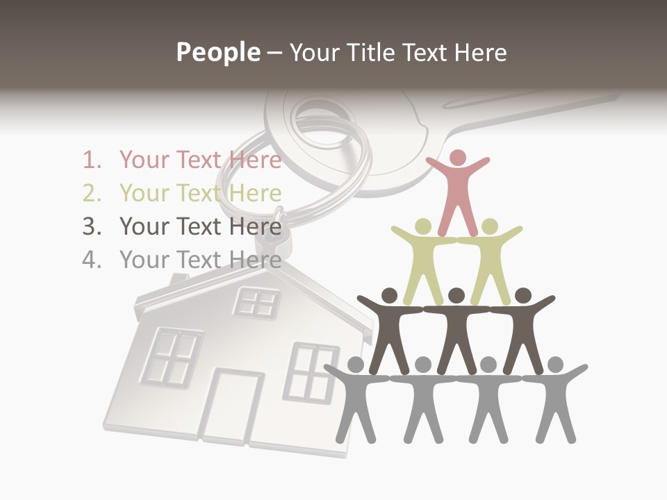 A House Key With A House Keychain Attached To It PowerPoint Template