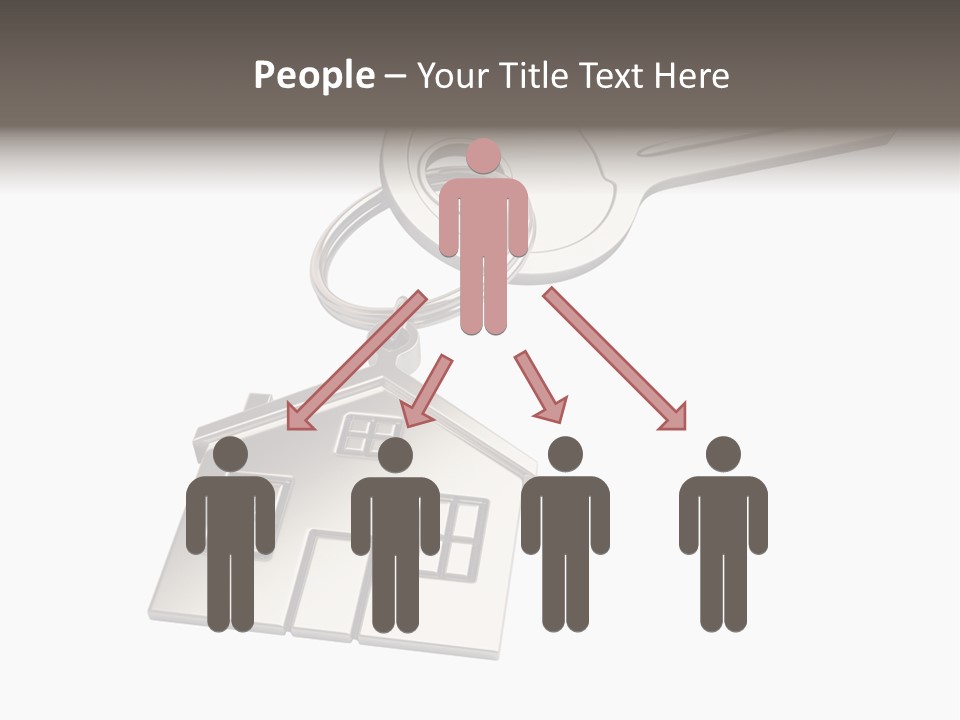 A House Key With A House Keychain Attached To It PowerPoint Template