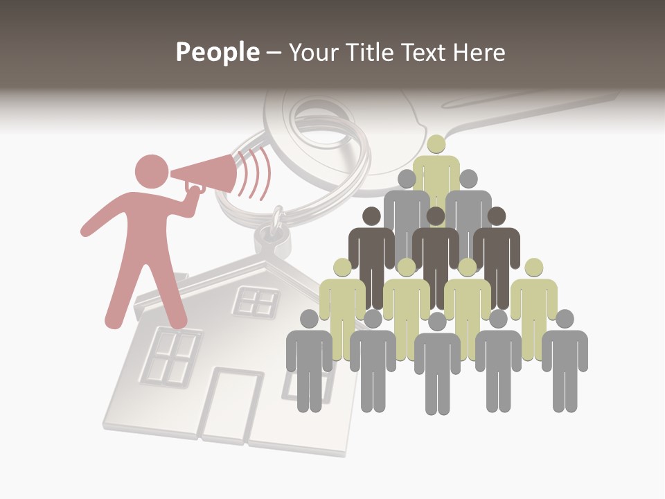 A House Key With A House Keychain Attached To It PowerPoint Template