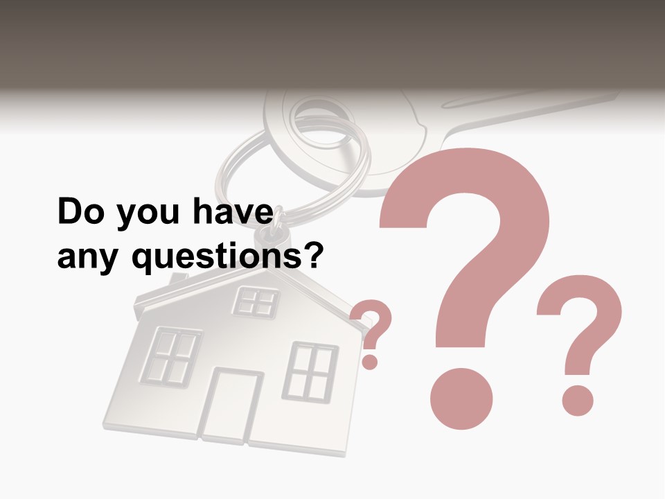 A House Key With A House Keychain Attached To It PowerPoint Template