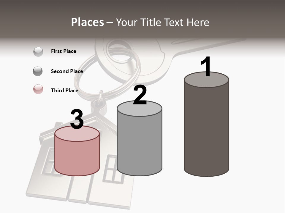 A House Key On Top Of A Key Chain PowerPoint Template