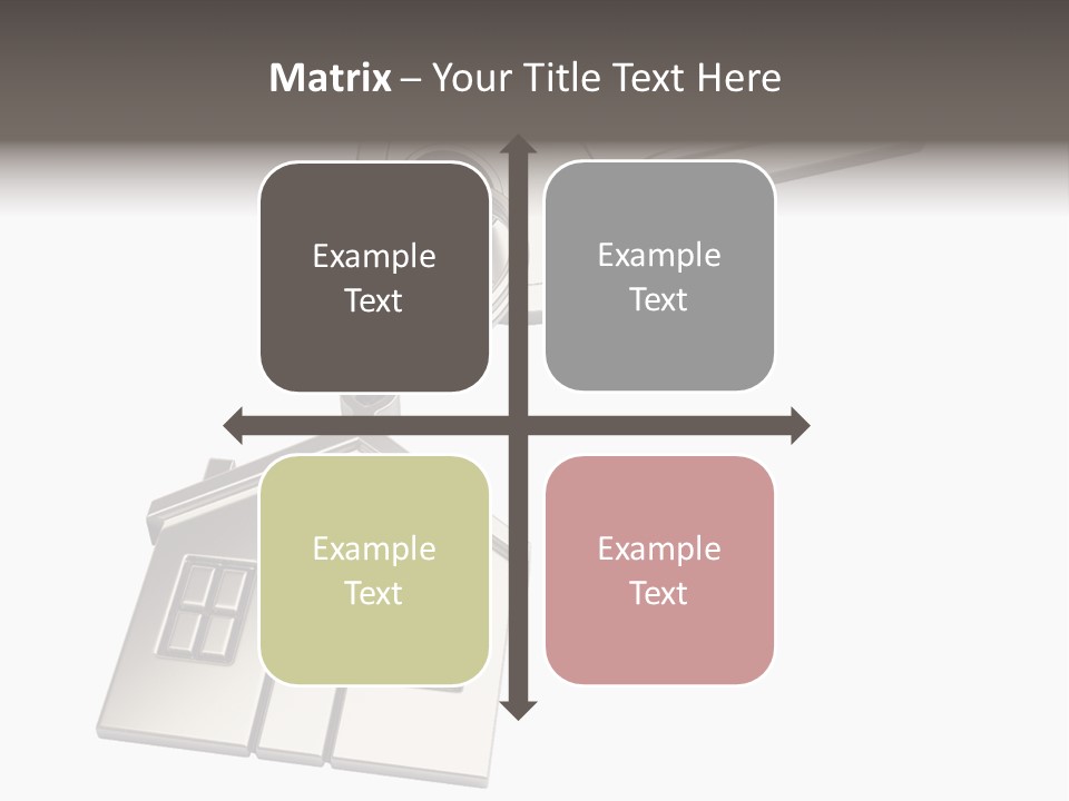 A House Key On Top Of A Key Chain PowerPoint Template