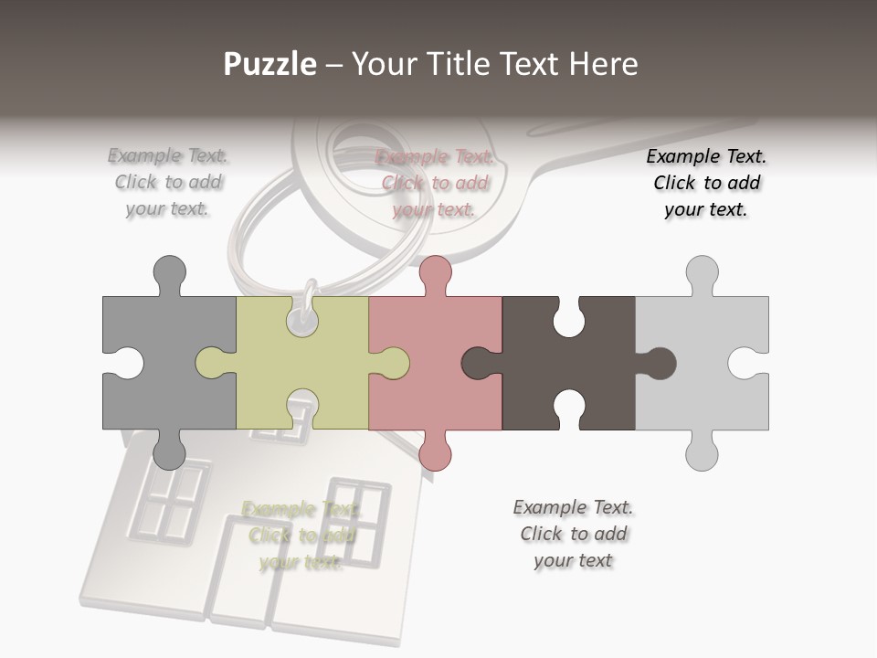 A House Key On Top Of A Key Chain PowerPoint Template