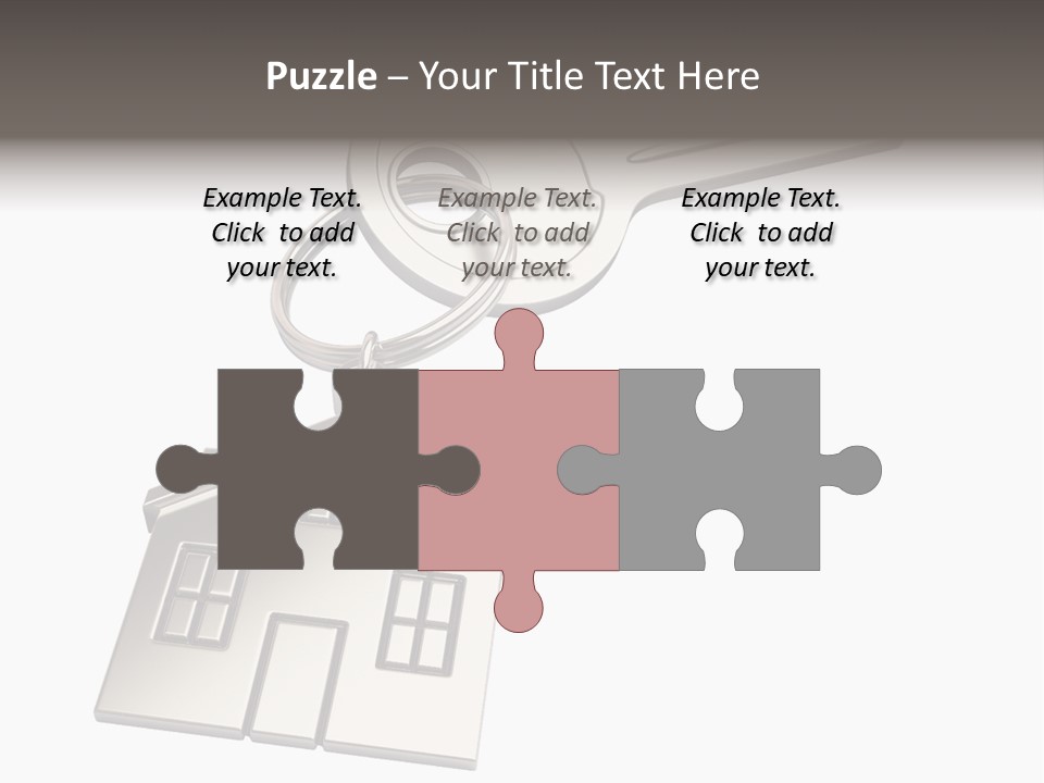 A House Key On Top Of A Key Chain PowerPoint Template