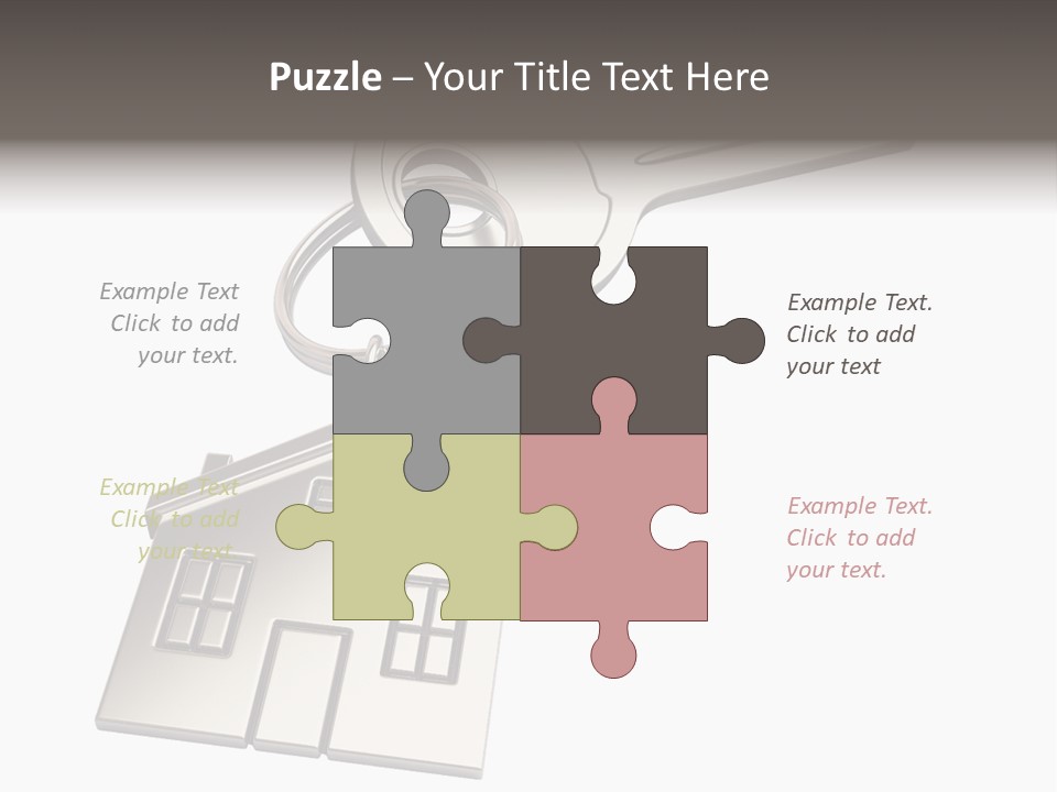 A House Key On Top Of A Key Chain PowerPoint Template