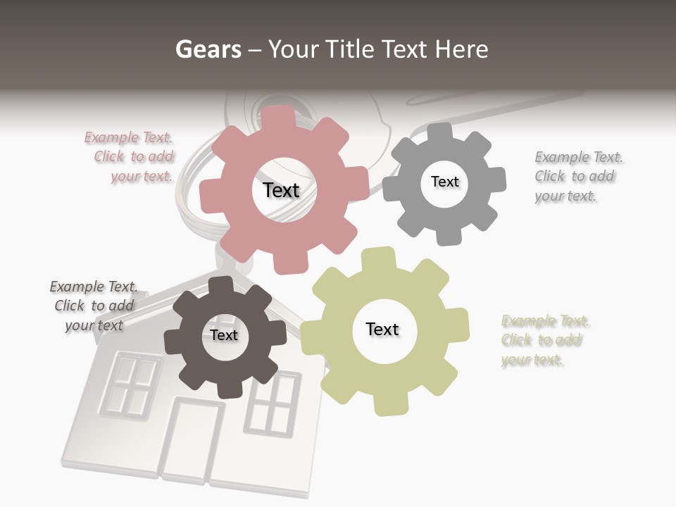 A House Key On Top Of A Key Chain PowerPoint Template