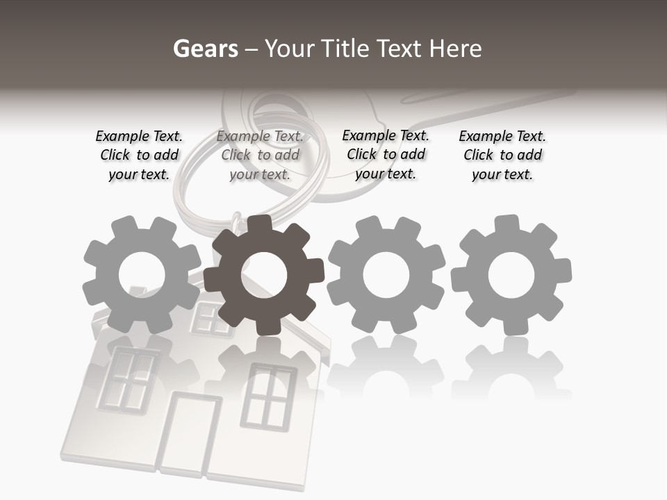 A House Key On Top Of A Key Chain PowerPoint Template