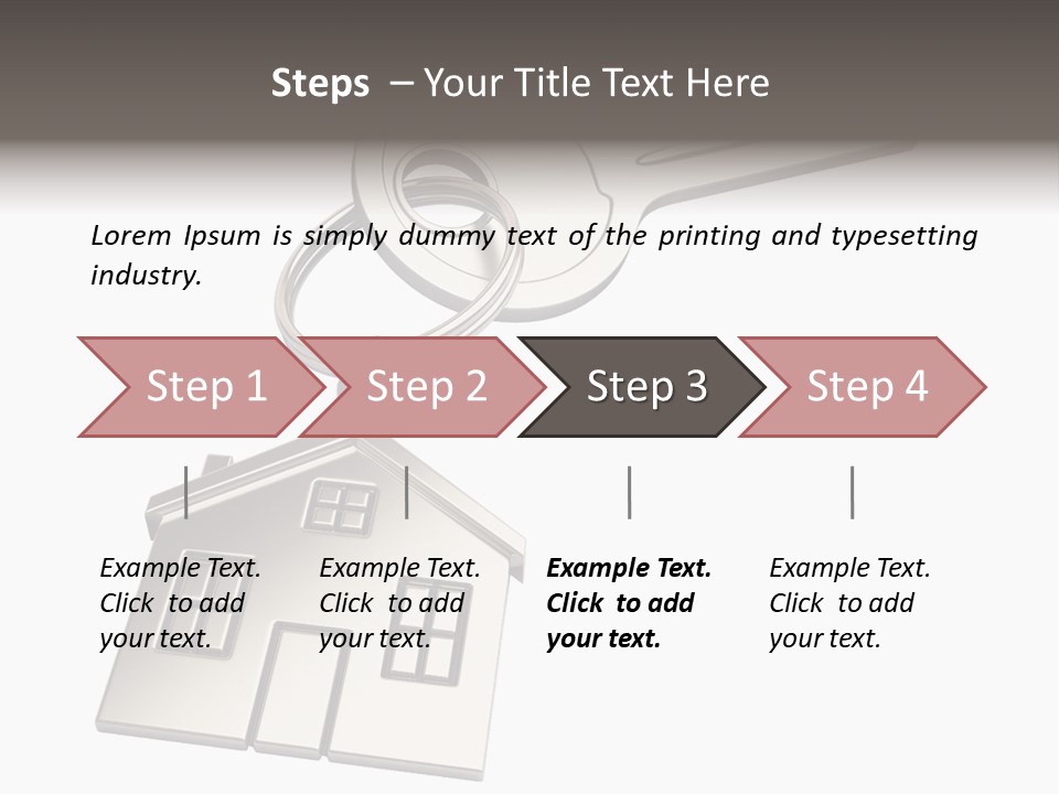A House Key On Top Of A Key Chain PowerPoint Template