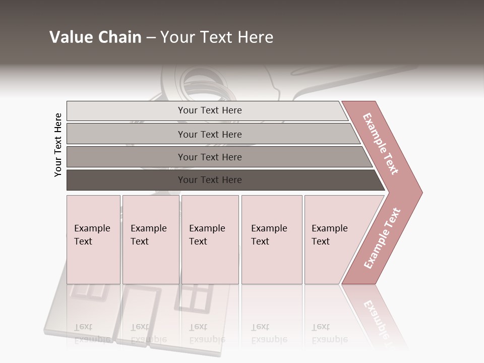A House Key On Top Of A Key Chain PowerPoint Template