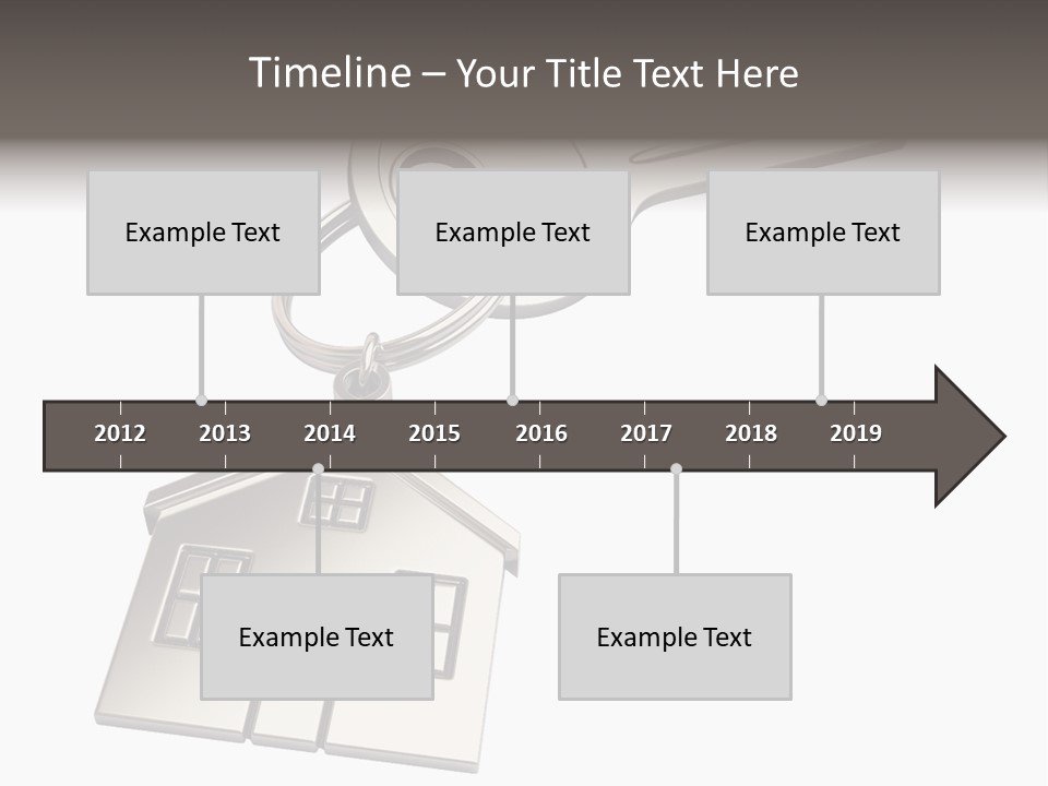 A House Key On Top Of A Key Chain PowerPoint Template