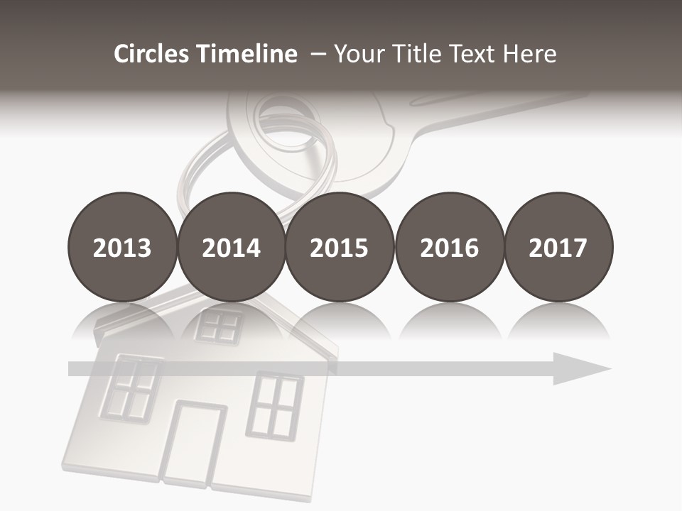 A House Key On Top Of A Key Chain PowerPoint Template