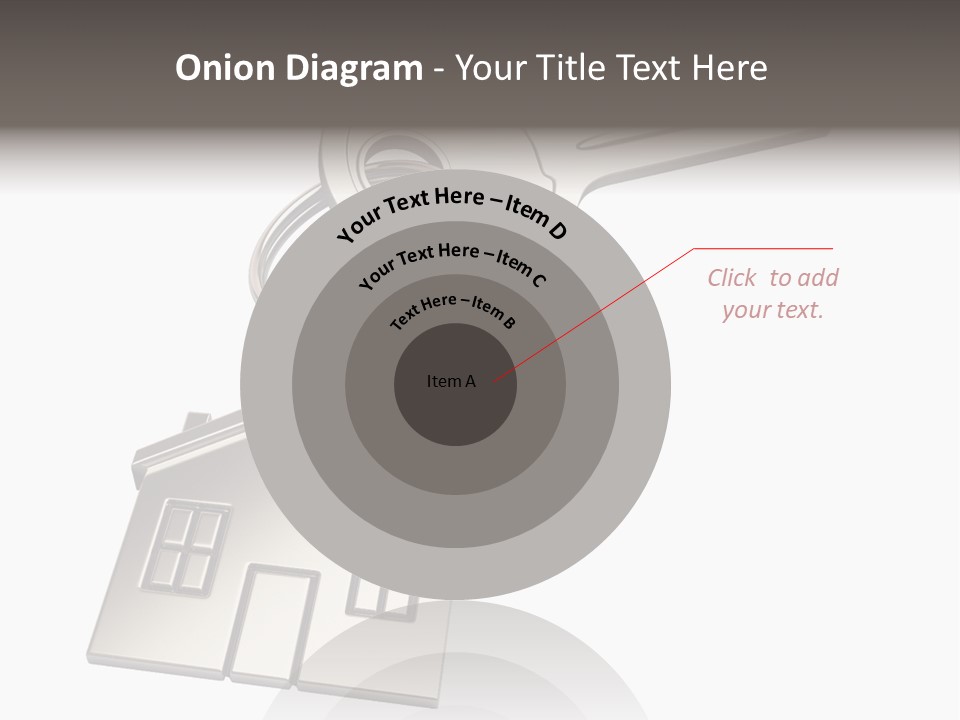 A House Key On Top Of A Key Chain PowerPoint Template