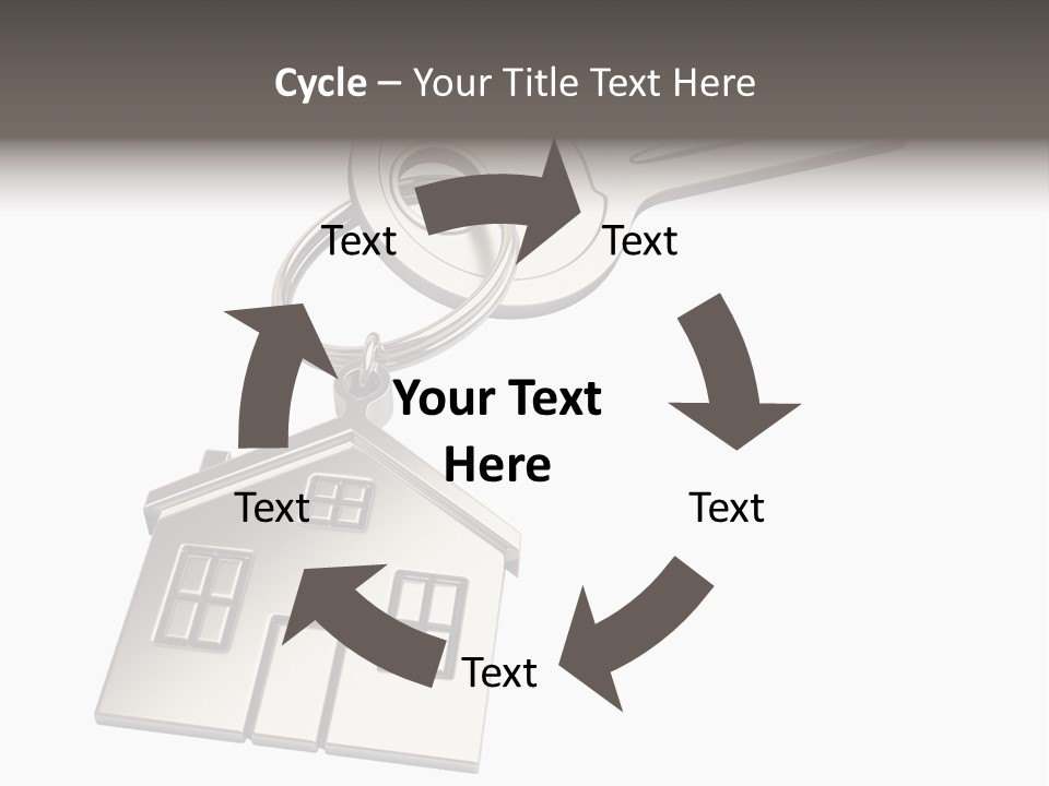 A House Key On Top Of A Key Chain PowerPoint Template