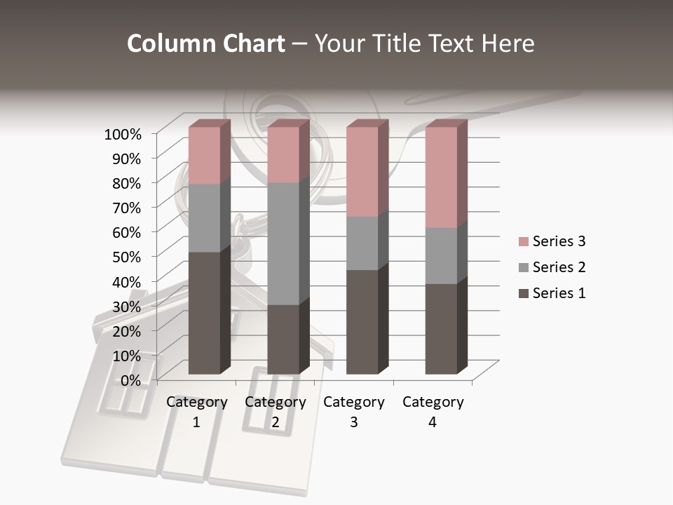 A House Key On Top Of A Key Chain PowerPoint Template