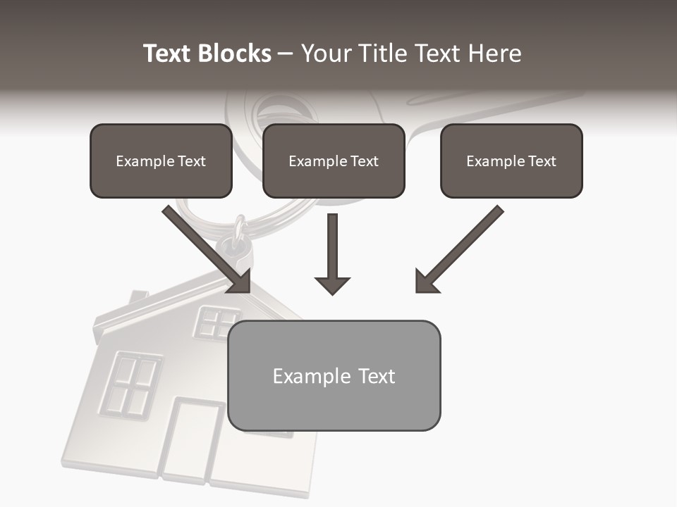 A House Key On Top Of A Key Chain PowerPoint Template