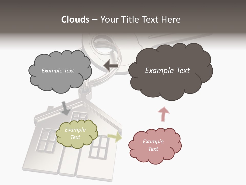 A House Key On Top Of A Key Chain PowerPoint Template