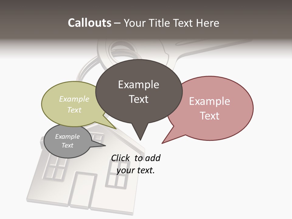 A House Key On Top Of A Key Chain PowerPoint Template