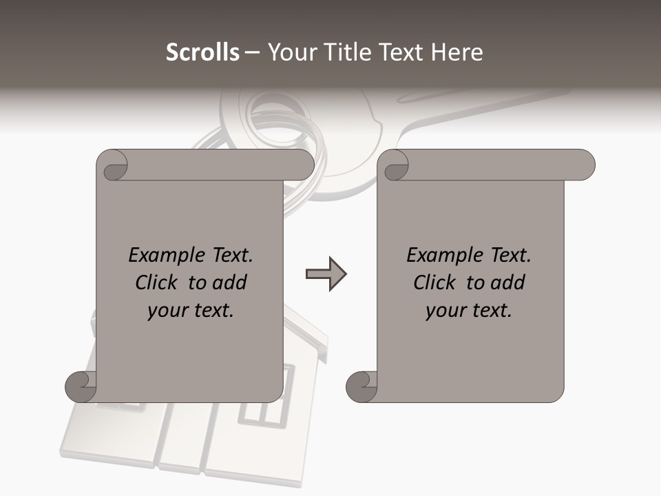 A House Key On Top Of A Key Chain PowerPoint Template