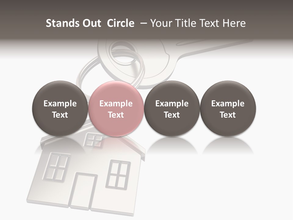 A House Key On Top Of A Key Chain PowerPoint Template