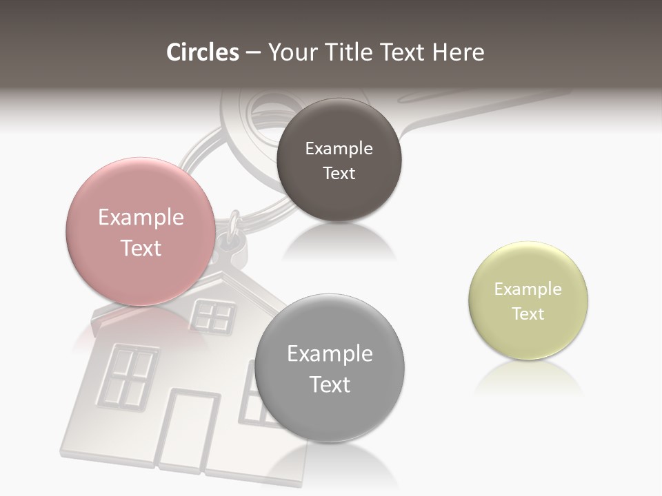 A House Key On Top Of A Key Chain PowerPoint Template