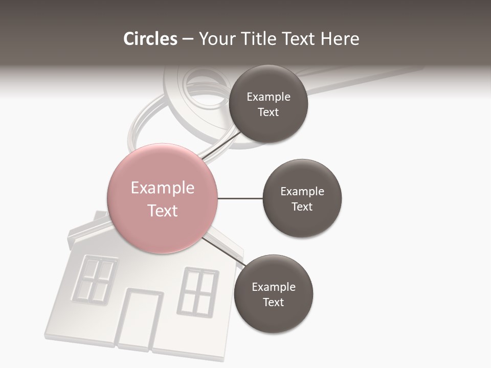 A House Key On Top Of A Key Chain PowerPoint Template