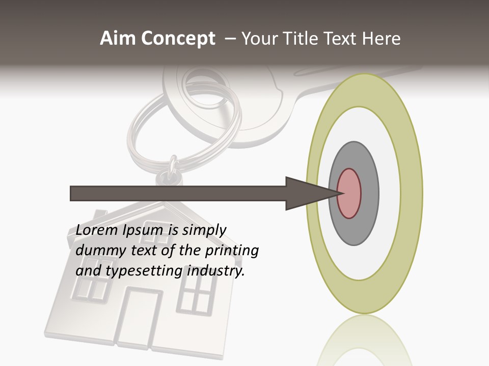 A House Key On Top Of A Key Chain PowerPoint Template