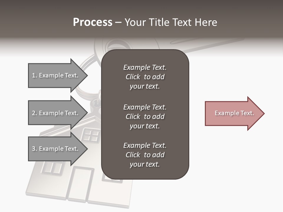 A House Key On Top Of A Key Chain PowerPoint Template
