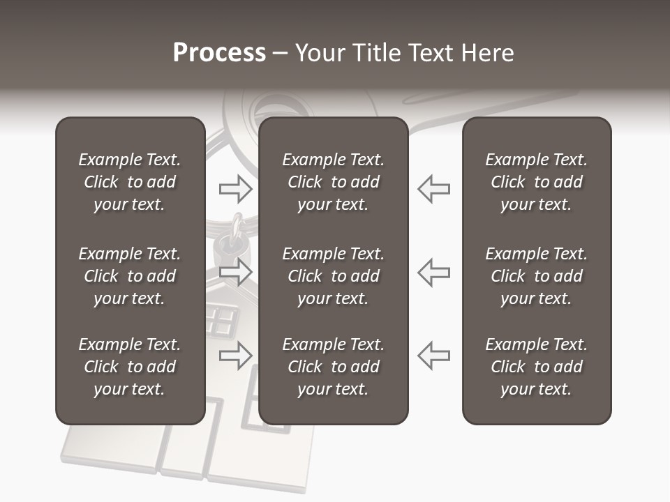 A House Key On Top Of A Key Chain PowerPoint Template