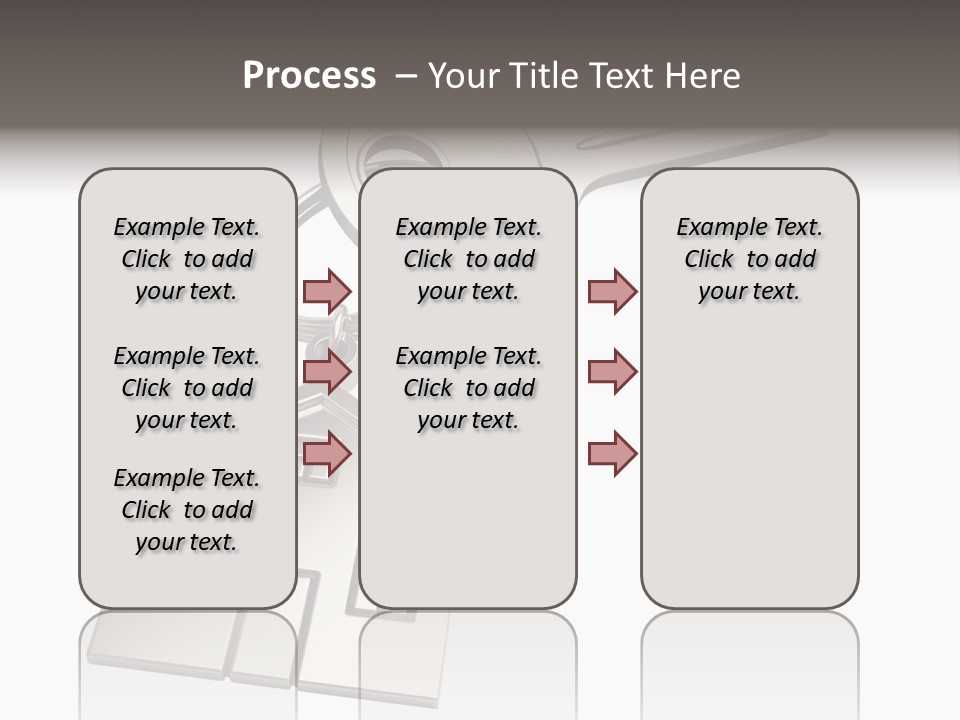 A House Key On Top Of A Key Chain PowerPoint Template