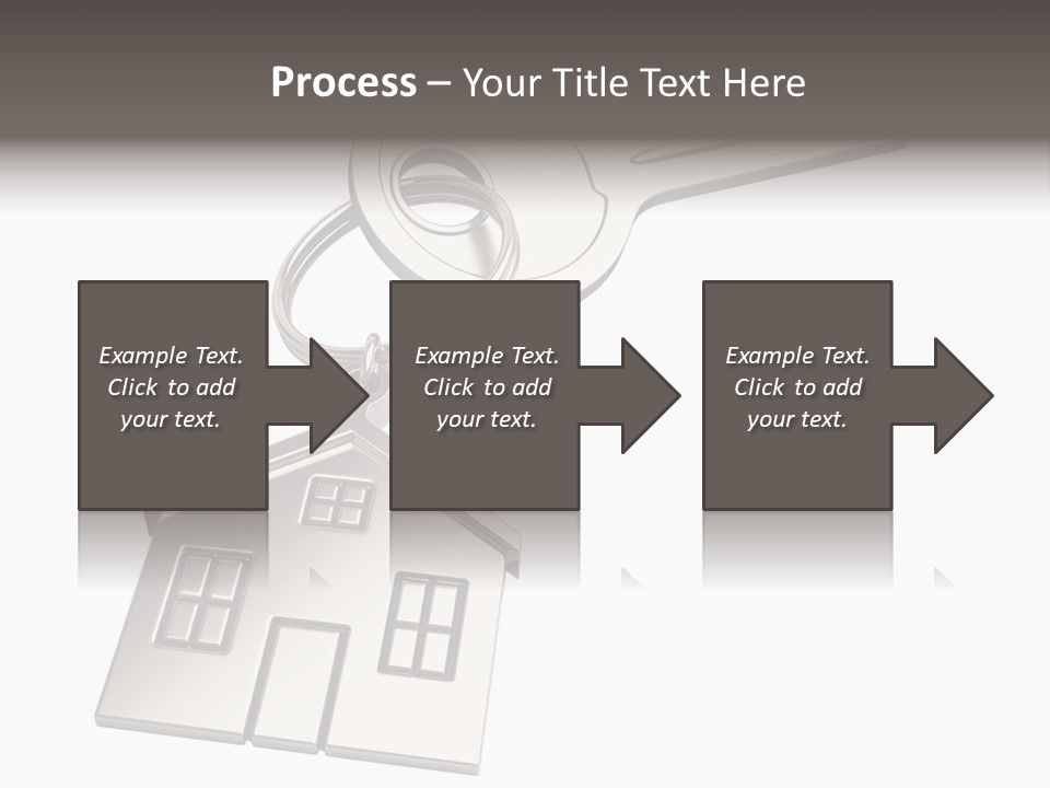 A House Key On Top Of A Key Chain PowerPoint Template