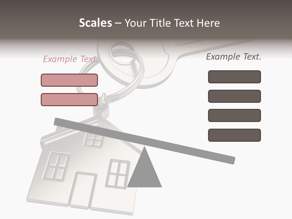 A House Key On Top Of A Key Chain PowerPoint Template