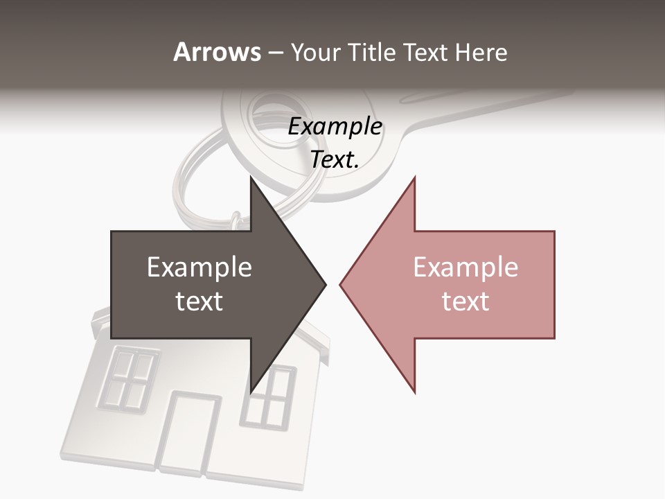 A House Key On Top Of A Key Chain PowerPoint Template