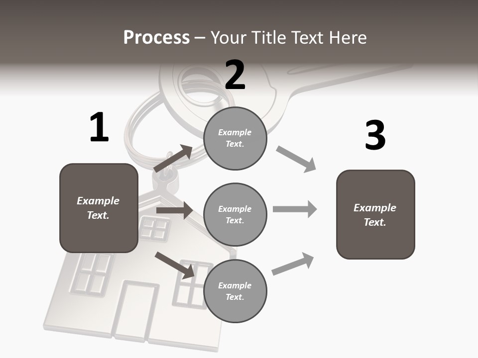 A House Key On Top Of A Key Chain PowerPoint Template