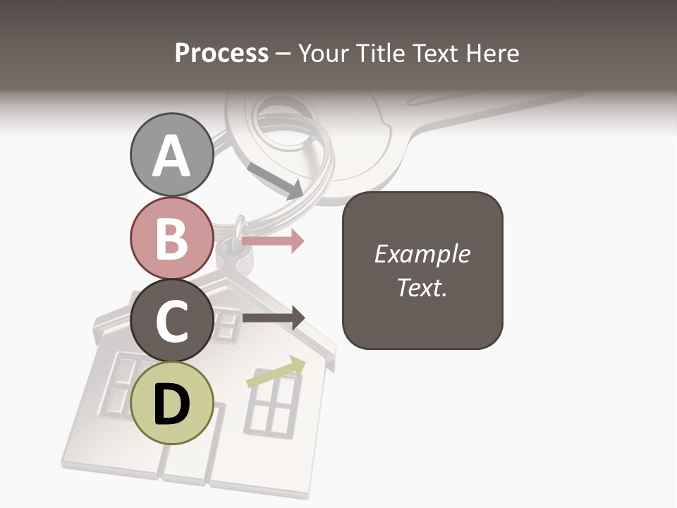 A House Key On Top Of A Key Chain PowerPoint Template
