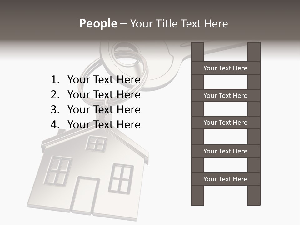 A House Key On Top Of A Key Chain PowerPoint Template