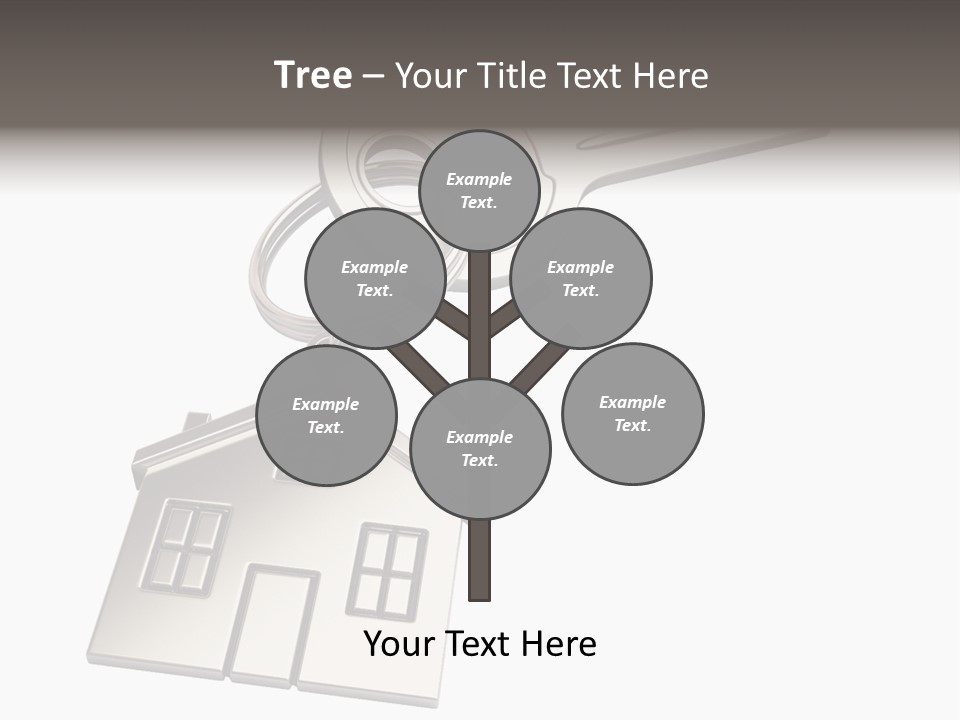 A House Key On Top Of A Key Chain PowerPoint Template