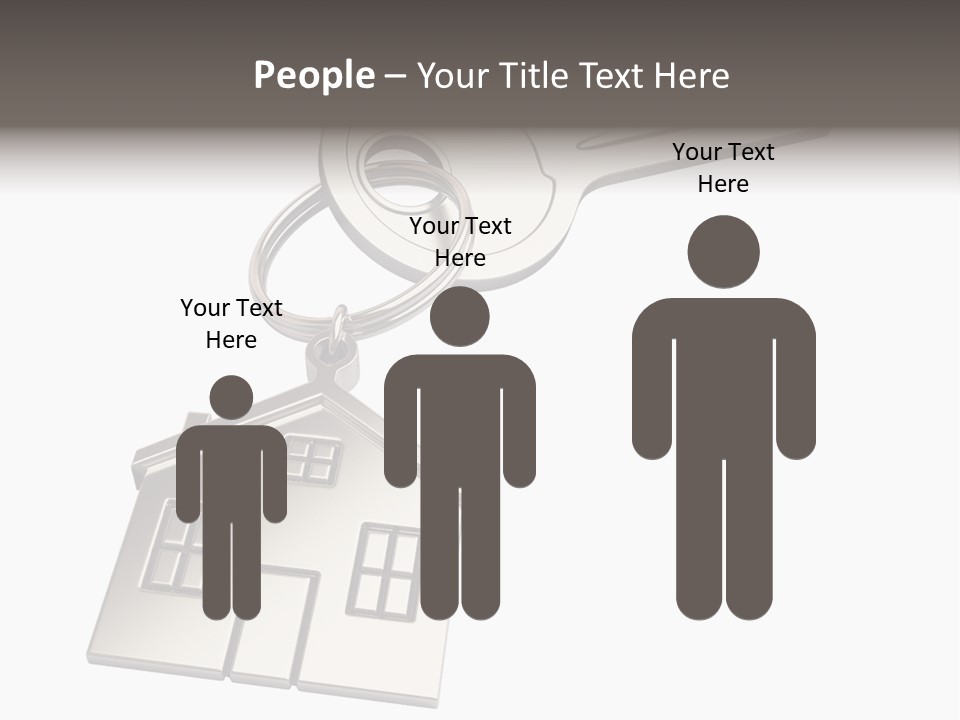 A House Key On Top Of A Key Chain PowerPoint Template