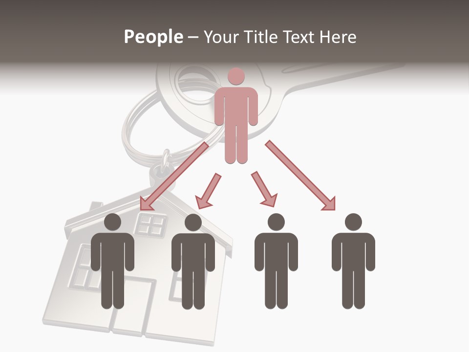 A House Key On Top Of A Key Chain PowerPoint Template