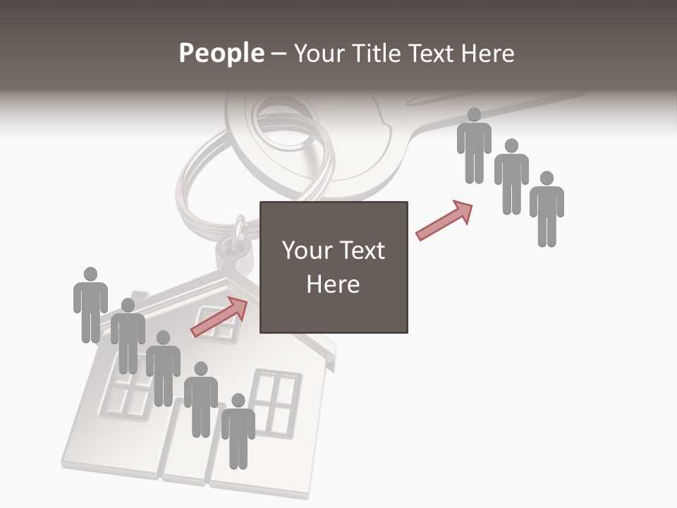 A House Key On Top Of A Key Chain PowerPoint Template