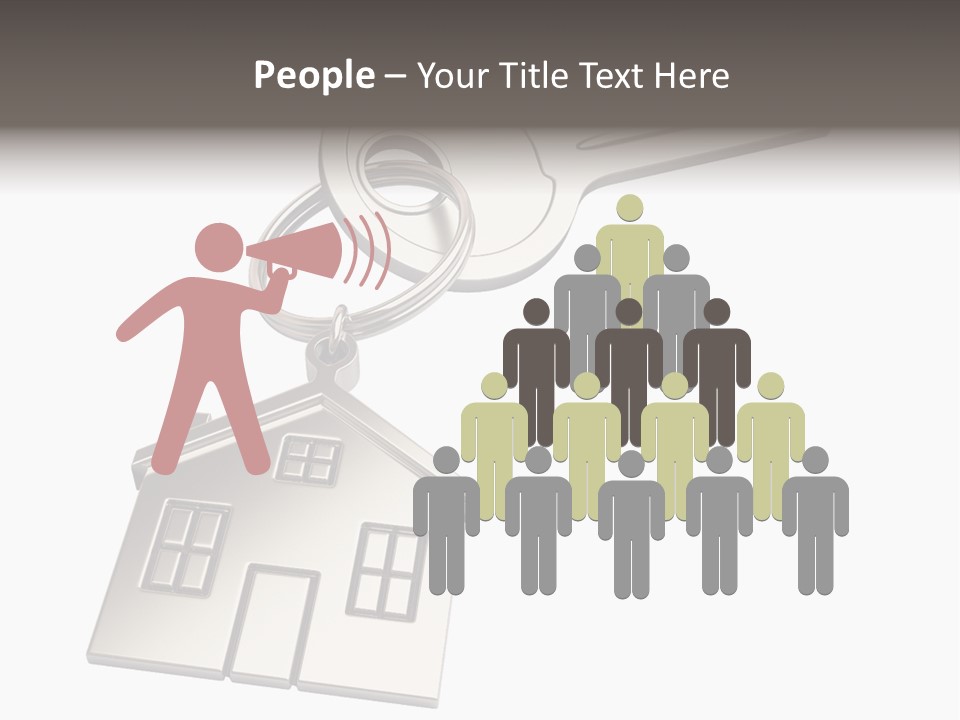 A House Key On Top Of A Key Chain PowerPoint Template