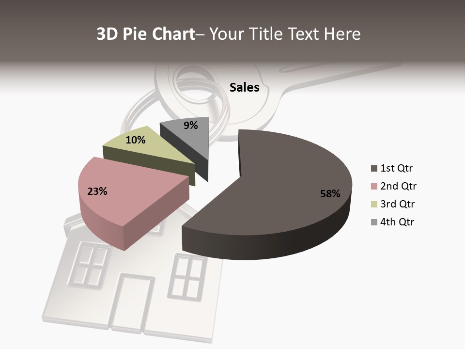 A House Key On Top Of A Key Chain PowerPoint Template