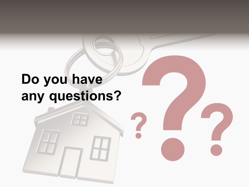 A House Key On Top Of A Key Chain PowerPoint Template