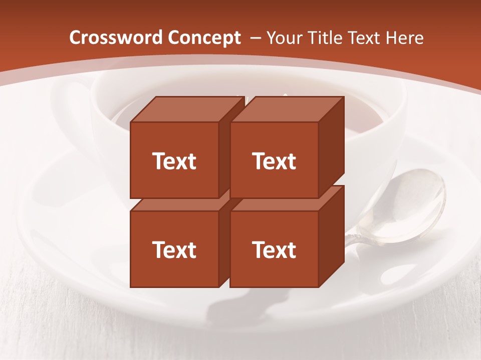 A Cup Of Tea On A Saucer With A Spoon PowerPoint Template
