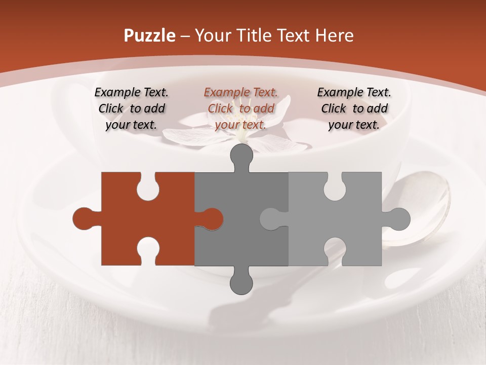 A Cup Of Tea On A Saucer With A Spoon PowerPoint Template